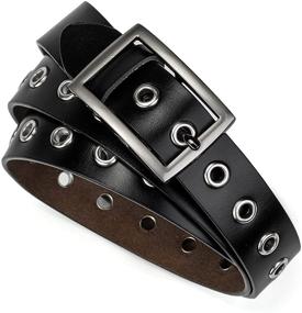 img 2 attached to 👗 Women's Leather Waist Belt with Buckle - Stylish Accessory for Girls