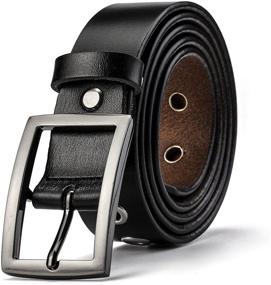 img 3 attached to 👗 Women's Leather Waist Belt with Buckle - Stylish Accessory for Girls