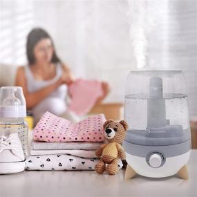 img 2 attached to 🌬️ Elechomes US3501 Humidifier: Top Fill 1 Gallon Cool Mist for Bedroom, Large Room & Baby Nursery – Whisper-Quiet, 360° Rotation Nozzle, Auto Shut Off, 4L Capacity