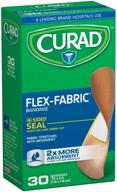 🩹 curad flex-fabric bandages, 3/4 inches x 3 inches, 30 count (pack of 6) - reliable wound care solution логотип