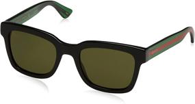 img 4 attached to Gucci Fashion Sunglasses Black Green: A Stylish Blend of Elegance and Sophistication