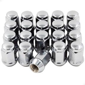 img 4 attached to 🔩 Premium Set of 20 Chrome Lug Nuts - 12x1.5, Closed End Acorn Style, Long Cone Seat, 19mm Hex (M12x1.5, Chrome)