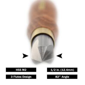 img 3 attached to 🔧 Enhance Woodworking Precision with the KSEIBI Precision Countersink Debarring Beech Wood Tool