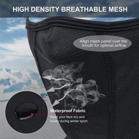 img 1 attached to Waterproof Youth Girls' Breathable Balaclava - Essential Accessory