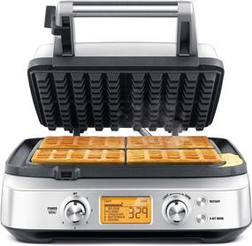 img 1 attached to 🧇 Breville BWM640XL Smart 4-Slice Waffle Maker Review - Silver Model for Perfect Waffles