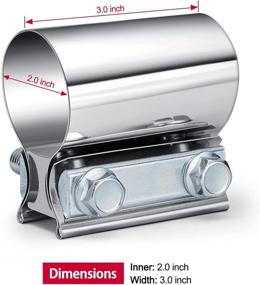 img 1 attached to 🔧 Enhanced Performance with SYKRSS 2.0" Stainless Steel Butt Joint Exhaust Seal Band Clamp