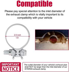 img 3 attached to 🔧 Enhanced Performance with SYKRSS 2.0" Stainless Steel Butt Joint Exhaust Seal Band Clamp