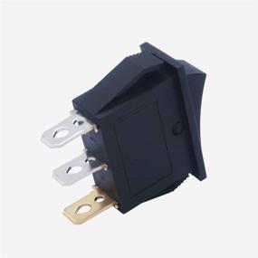 img 2 attached to 🚤 mxuteuk 6pcs 12V Yellow LED Snap-in Boat Rocker Switch - Power Control for Car Auto Boat Appliances - ON-Off 3 Pin 2 Position - 1-Year Warranty