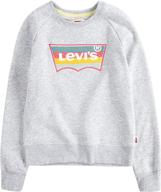 толстовка levis girls с круглым вырезом в полоску логотип