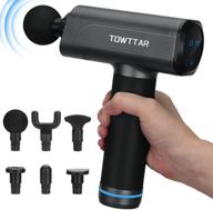 💪 high intensity percussion muscle massager gun for athletes pain relief by towttar – professional portable lightweight handheld massage gun with deep tissue therapy, 5 speeds, and 6 massage attachments logo