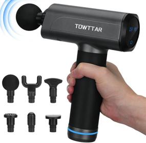 img 4 attached to 💪 High Intensity Percussion Muscle Massager Gun for Athletes Pain Relief by TOWTTAR – Professional Portable Lightweight Handheld Massage Gun with Deep Tissue Therapy, 5 Speeds, and 6 Massage Attachments