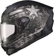 exo-r420 full face helmet lone star (black/silver logo