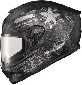 img 4 attached to EXO-R420 Full Face Helmet Lone Star (Black/Silver