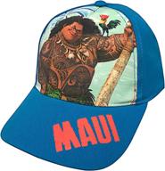 adorable disney moana maui and heihei girls baseball cap - perfect for toddler/little kids in blue! logo