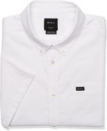 👔 rvca stretch sleeve button-up shirt for men's clothing logo