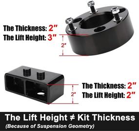 img 3 attached to 🚀 Enhance Your F150's Height: 3" Front and 2" Rear Leveling Lift Kit for 2004-2019 F150 2WD 4WD