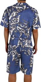 img 2 attached to Men's Active Summer Romper Jumpsuit with Drawstring Coverall Design