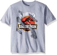 🦖 jurassic park boys short sleeve t-shirt - ensuring survival logo