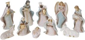 img 2 attached to 🎄 Crackled Stoneware Nativity Set - Creative Co-Op, 10 Piece Collection