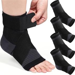 img 4 attached to 💪 Compression Support for Breathable Swelling Relief: Ideal for Sprained Injuries