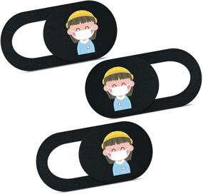 img 4 attached to 📷 Ultra Thin Webcam Cover Slider – Privacy/Security for Computer, Laptop, Smartphone, Tablet (3 Pack) with Little Girl Pattern