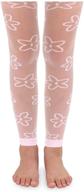 jefferies socks girls' daisy pattern footless tights logo