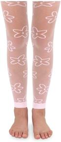 img 3 attached to Jefferies Socks Girls' Daisy Pattern Footless Tights