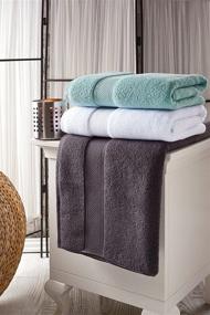 img 1 attached to 🛀 Mint Green Bagno Milano Turkish Cotton Hotel Spa Towel Set - 6 Piece, Ultra Soft & Plush Absorbent Towels - 100% Non-GMO Turkish Cotton