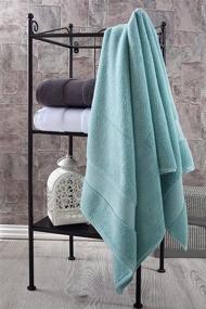img 2 attached to 🛀 Mint Green Bagno Milano Turkish Cotton Hotel Spa Towel Set - 6 Piece, Ultra Soft & Plush Absorbent Towels - 100% Non-GMO Turkish Cotton