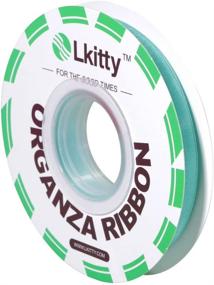 img 2 attached to Lkitty 3/8 Inch X 50Yd/Roll Fabric Chiffon Organza Ribbon - Premium Quality Shimmer Sheer 100% Polyester Fiber(Width:9Mm) (Aqua)