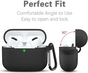 img 2 attached to 🎧 Lerobo AirPods Pro Case - Full Protective Shockproof Silicone Cover with Carabiner | Supports Wireless Charging | Washable | Black