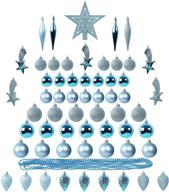 🎄 blissun 60ct shatterproof christmas ball ornaments for trees, blue xmas decorations set - ideal for xmas tree decor, holiday party hanging balls logo