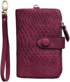 img 1 attached to 👛 Stylish and Secure: TOPKULL Womens RFID Leather Wallet with Zipper Coin Purse