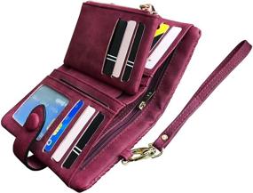 img 3 attached to 👛 Stylish and Secure: TOPKULL Womens RFID Leather Wallet with Zipper Coin Purse