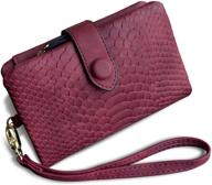 👛 stylish and secure: topkull womens rfid leather wallet with zipper coin purse logo