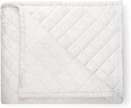 👶 makemake organics gots certified organic french chambray linen baby blanket - soft & warm quilted crib toddler blanket with cotton infill (40x50, natural ivory) logo