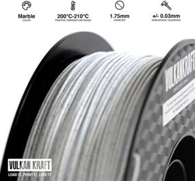 img 3 attached to Premium Marble PLA Filament for 3D Printing by Vulkankraft