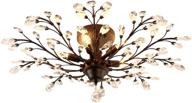 injuicy lighting vintage k9 crystal metal edison branches led ceiling lights fixtures retro wrought iron french villa ceiling lamp shade - elegant black dia.30.7 inch chandelier for living room, bedroom, porch логотип