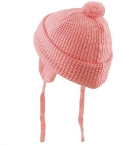 img 2 attached to Navy Toddler Beanie Hat with Flaps - Stylish Boys' Accessories for Extra Warmth