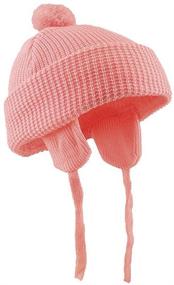 img 3 attached to Navy Toddler Beanie Hat with Flaps - Stylish Boys' Accessories for Extra Warmth