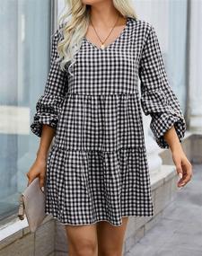 img 3 attached to BTFBM Casual Sleeve Dresses Pleated Women's Clothing