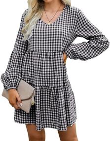 img 4 attached to BTFBM Casual Sleeve Dresses Pleated Women's Clothing