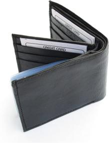 img 1 attached to 👛 Stylish Bifold Pouch Wallet: Black Leather Excellence