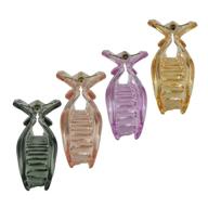 💇 set of 4 large hair claw clips for women with thick or thin hair – clear butterfly hair clips for strong hold and non-slip grip – ideal hair accessories for girls logo