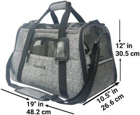 img 3 attached to 🐾 Airline Approved Pet Carrier: Tall Profile Luxury Travel Tote for Cats & Small Dogs