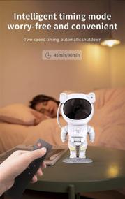 img 2 attached to 🚀 Aukyo Astronaut Galaxy Projector Night Light 360° Adjustable Starry Sky Projector Light - Remote Control Night Atmosphere Light for Children & Adults - Bedroom, Birthday Gift