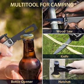 img 1 attached to Ultimate Christmas Stocking Stuffers: 14-in-1 Multitool Hatchet Gift for Men and Women - Camping, Axe, Hammer, Saw, and More! Perfect Birthday Gifts for Dad, Husband, Grandpa, Him, Fathers