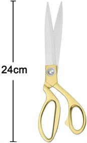 img 2 attached to ✂️ 9.5'' Gold Stainless Steel Sharp Tailor Scissors: Ideal for Dressmaking, Fabrics and Crafts