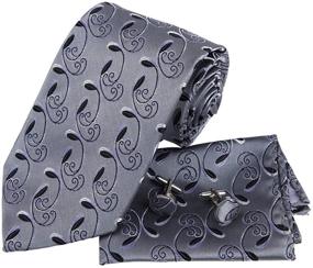 img 4 attached to 👔 Italian Paisleys Pattern Cufflinks Presentation for Boys' Accessories in Neckties