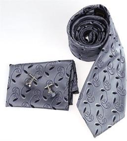 img 2 attached to 👔 Italian Paisleys Pattern Cufflinks Presentation for Boys' Accessories in Neckties